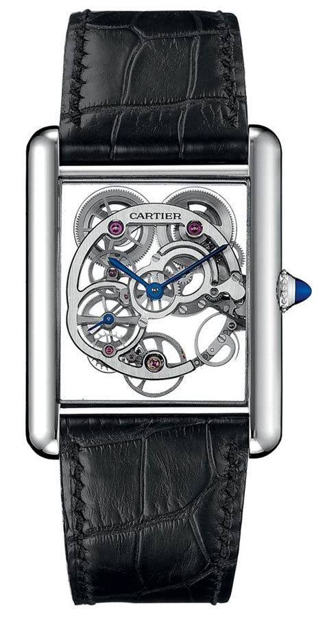 louis cartier skeleton sapphire watch